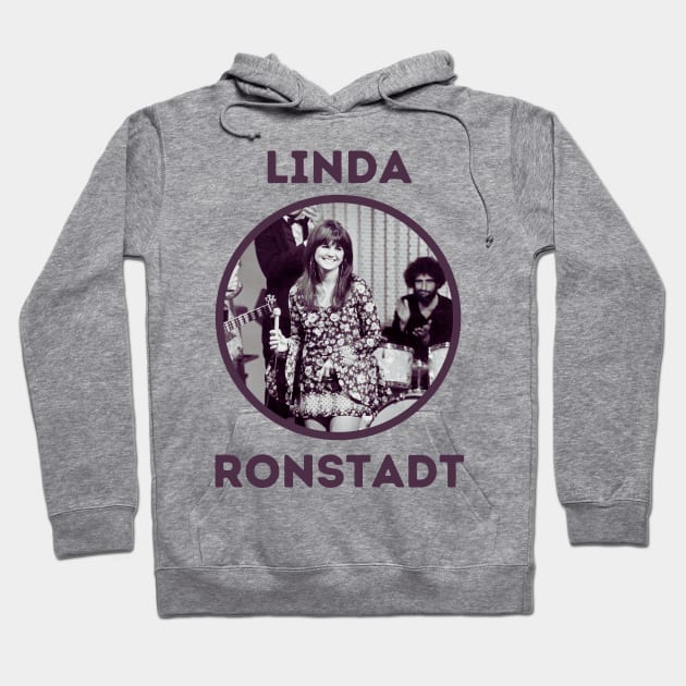 linda ronstadt ll choco red Hoodie by claudia awes